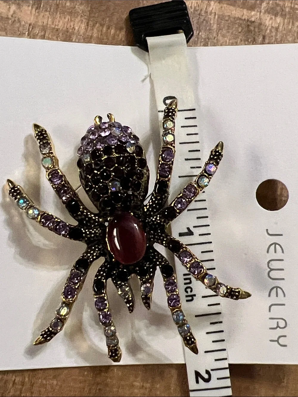 3/$18 Purple Crystal Spider Brooch - Women Jewelry Lot 6061